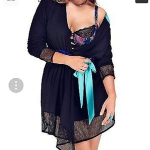 Lane Bryant Intimates & Sleepwear - NWOT Lane Bryant Sophie Theallet mesh trim robe Lane Bryant Intimates & Sleepwear - NWOT Lane Bryant Sophie Theallet mesh trim robe